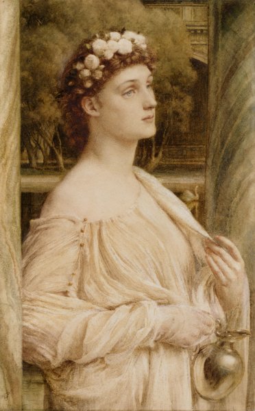 Main Product Photo of A Vestal Portrait of Miss Violet Lindsay Painting by Edward John Poynter