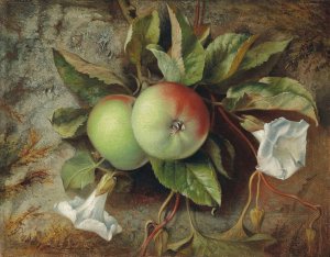 Autumn; Apples and convolvulus by Edward John Poynter Oil Painting