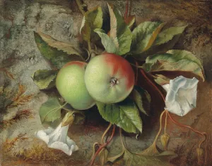 Autumn; Apples and convolvulus by Edward John Poynter Oil Painting