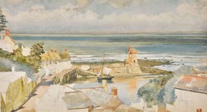 Lynmouth Harbour, Devon by Edward John Poynter Oil Painting