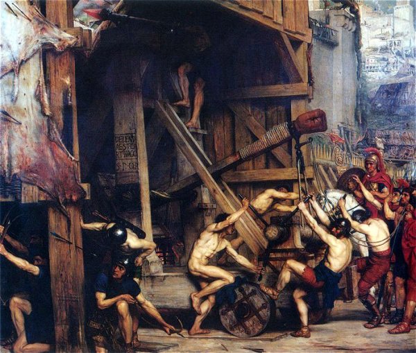 Main Product Photo of The Catapault Painting by Edward John Poynter