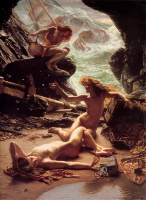 The Cave of the Storm Nymphs by Edward John Poynter - Oil Painting Reproduction