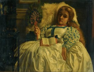 The Peacock Fan by Edward John Poynter Oil Painting