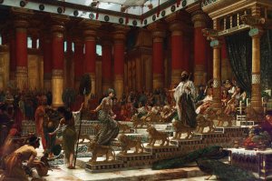 The Visit of the Queen of Sheba to King Solomon by Edward John Poynter Oil Painting