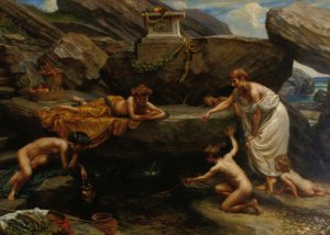 The Wondersof of the Deep by Edward John Poynter Oil Painting