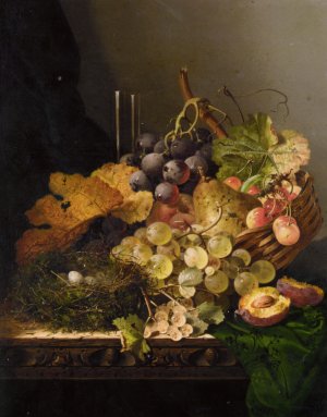 Still Life with Birds Nest by Edward Ladell Oil Painting