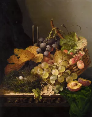 Still Life with Birds Nest Oil painting by Edward Ladell