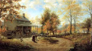 An October Day also known as Cragsmoor Post Office painting by Edward Lamson Henry