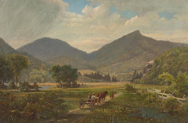 Mountain Carriage  by Edward Lamson Henry - Hand-Painted Oil Painting Reproduction
