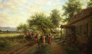 News of the War of 1812 by Edward Lamson Henry - Oil Painting Reproduction