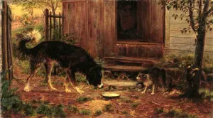 Old Enemies by Edward Lamson Henry - Oil Painting Reproduction