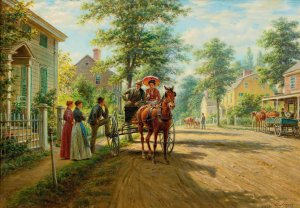 One Sunday Afternoon by Edward Lamson Henry Oil Painting