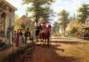 One Sunday Afternoon by Edward Lamson Henry - Oil Painting Reproduction
