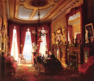 Parlor on Brooklyn Heights of Mr. and Mrs. John Ballard by Edward Lamson Henry Oil Painting