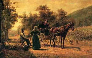 Return to the Farm by Edward Lamson Henry Oil Painting