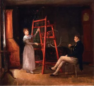 Spinning Jenny Oil painting by Edward Lamson Henry