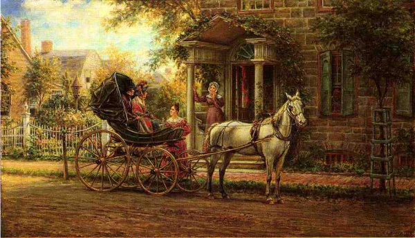 Main Product Photo of Stopping for a Chat Painting by Edward Lamson Henry