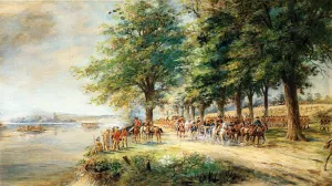 The Army of General Burgoyne by Edward Lamson Henry Oil Painting