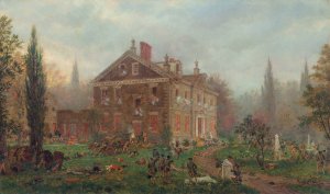 The Attack on Chew's House during the Battle of Germantown, 1777 by Edward Lamson Henry Oil Painting