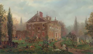 The Attack on Chew's House during the Battle of Germantown, 1777 Oil painting by Edward Lamson Henry