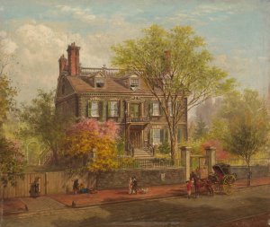 The John Hancock House by Edward Lamson Henry Oil Painting