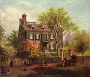 The John Hancock House by Edward Lamson Henry Oil Painting