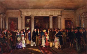 The Lafayette Reception by Edward Lamson Henry Oil Painting