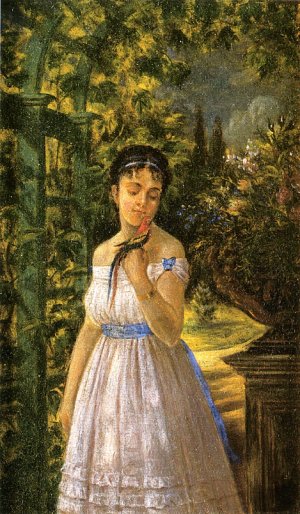 Young Girl with a Parrot
