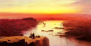 A View Of The Nile Above Aswan by Edward Lear Oil Painting