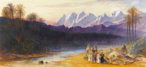 An Arab Encampment At Wady Feiran by Edward Lear Oil Painting