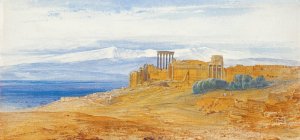 Baalbek, Lebanon by Edward Lear Oil Painting