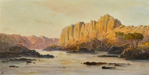 Bab el Kalabshe on the Nile by Edward Lear Oil Painting