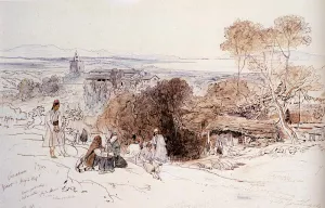 Camerino, 1849 Oil painting by Edward Lear