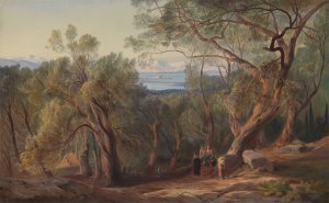 Corfu from Santa Decca by Edward Lear Oil Painting