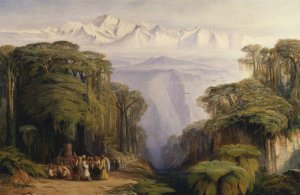 Kangchenjunga from Darjeeling by Edward Lear Oil Painting