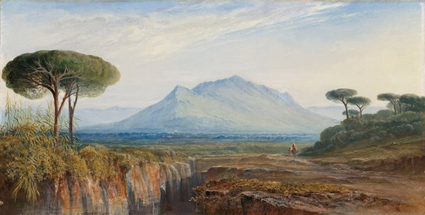 Main Product Photo of Monte Soratte near Rome Painting by Edward Lear