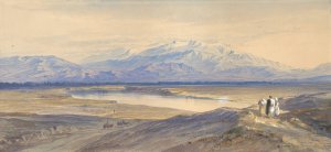 Mount Olympus from Larissa, Thessaly, Greece by Edward Lear Oil Painting