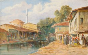 Parga, Greece by Edward Lear Oil Painting
