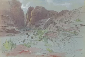 Petra, April 14, 1858 by Edward Lear Oil Painting