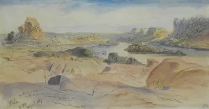 Philae, Egypt by Edward Lear Oil Painting
