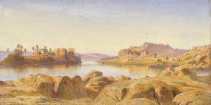 Philae, Egypt by Edward Lear Oil Painting