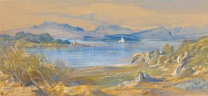 Porto Tre Scoglie, Albania by Edward Lear Oil Painting