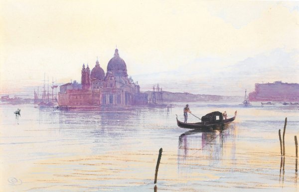 Main Product Photo of Santa Maria Della Salute From Across The Bacino, Venice Painting by Edward Lear