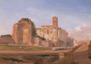Temple of Venus and Rome, Rome by Edward Lear Oil Painting
