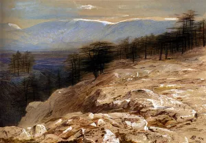 The Cedars of Lebanon Oil painting by Edward Lear