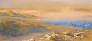 The Dead Sea, Jordan by Edward Lear Oil Painting