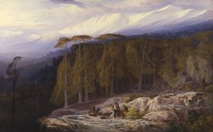 The Forest of Valdoniello, Corsica by Edward Lear Oil Painting