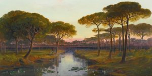 The Pineta, Ravenna by Edward Lear Oil Painting