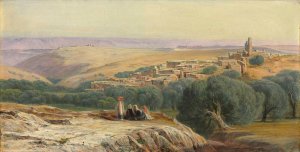 The Plains of Bethany by Edward Lear Oil Painting