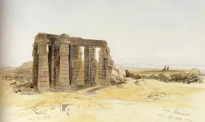 The Ramesseum, Thebes by Edward Lear - Oil Painting Reproduction